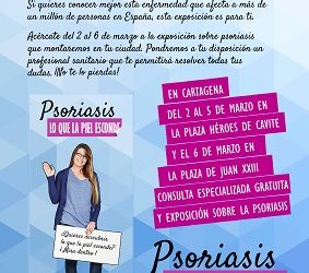 El centro urbano de Cartagena acoge una acción para sensibilizar sobre la gravedad de la psoriasis