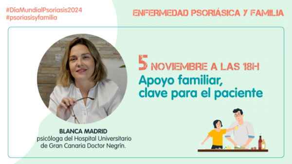 Cartel con la doctora Blanca Madrid