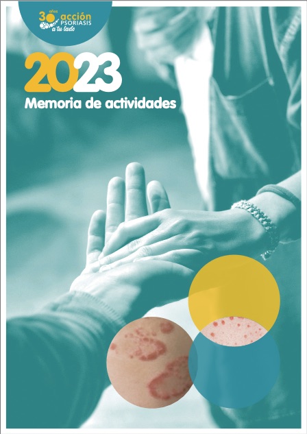 Portada de la memoria 2023 con unas manos