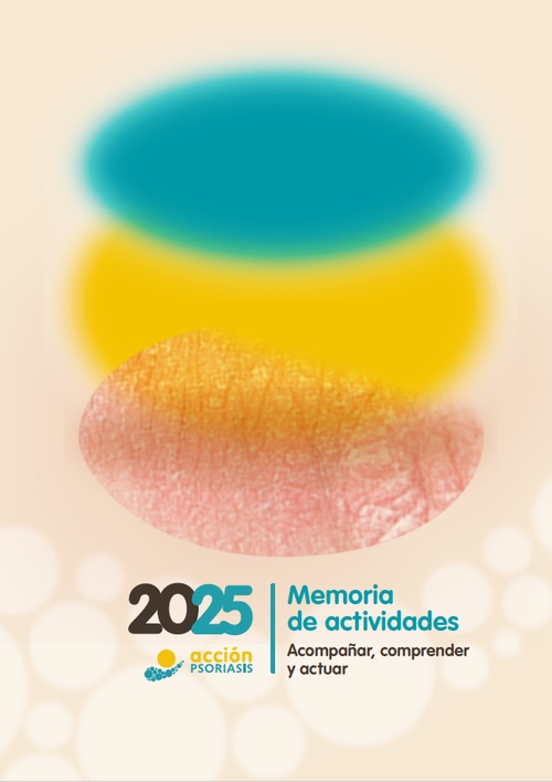 Portada memoria de actividades de Acción psoriasis en 2025