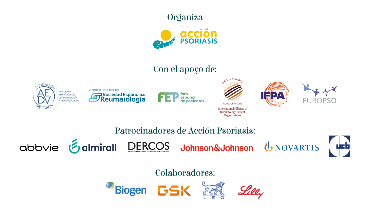 Logos de los patrocinadores, nos apoyan y colaboradores