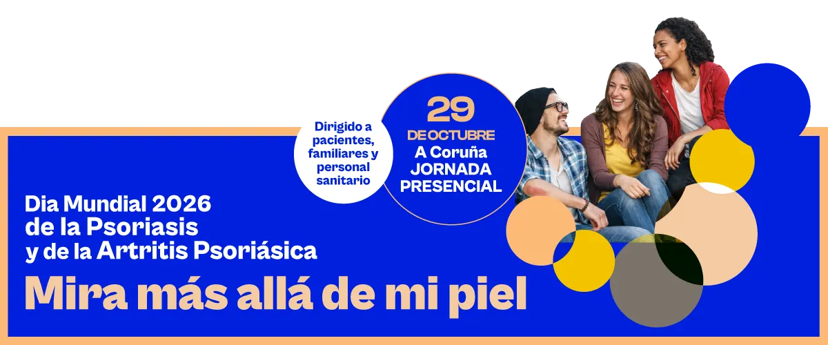 Cartel con el lema "Mira más allá de mi piel" y la cita 29 a las 18h A Coruña