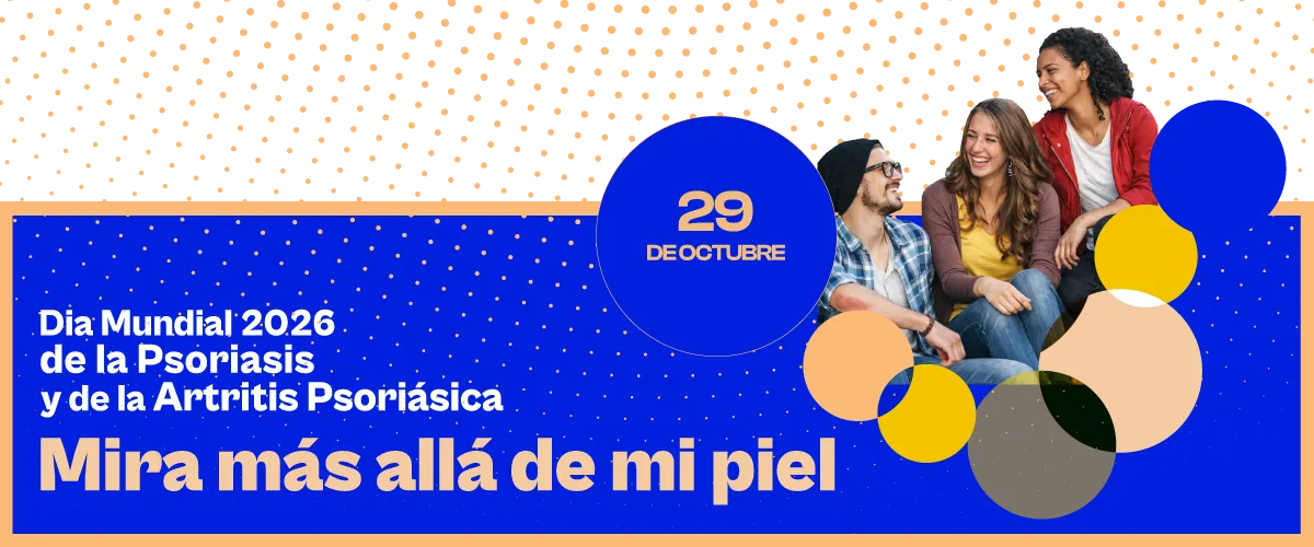 Cartel con el lema "Mira más allá de mi piel"