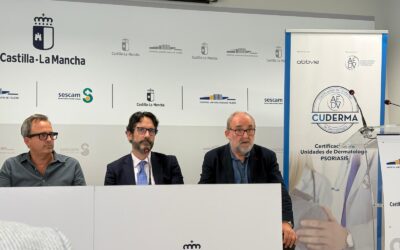 Acción Psoriasis en la entrega de la certificación Cuderma en Toledo